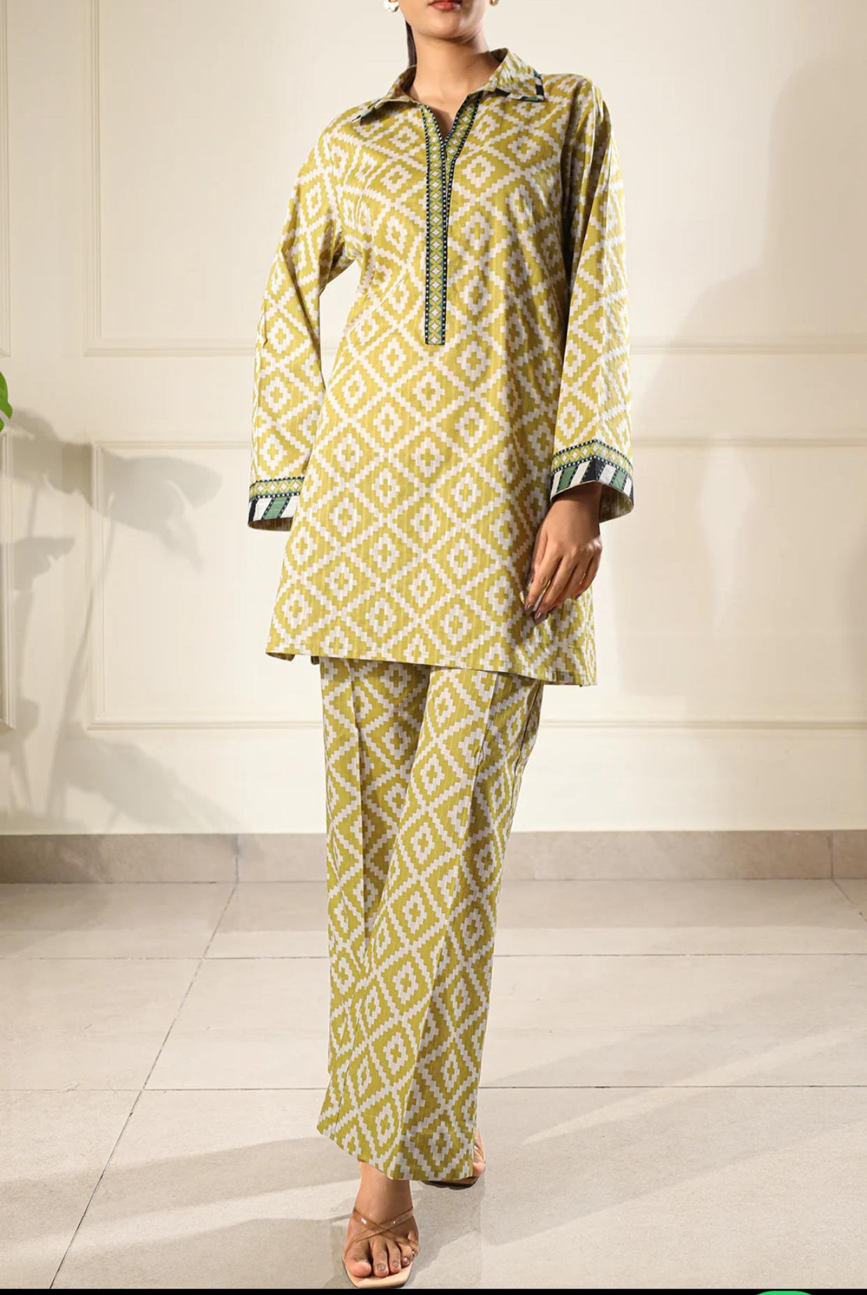 saya (printed lawn stitched 2 piece)