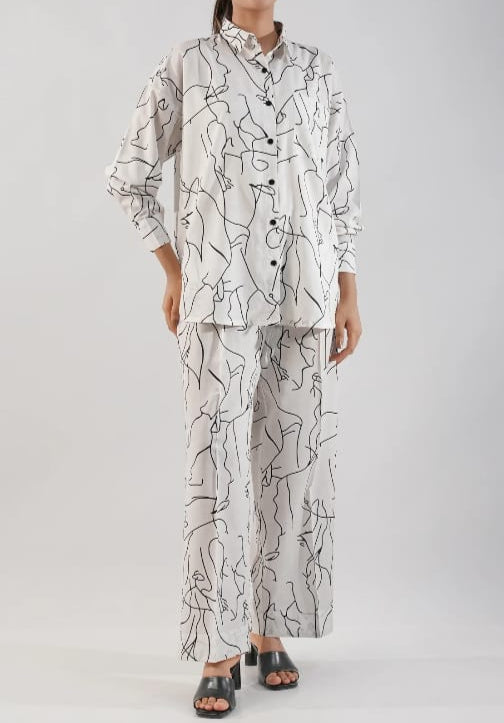 saya (Jacquard viscose stitched 2 piece)