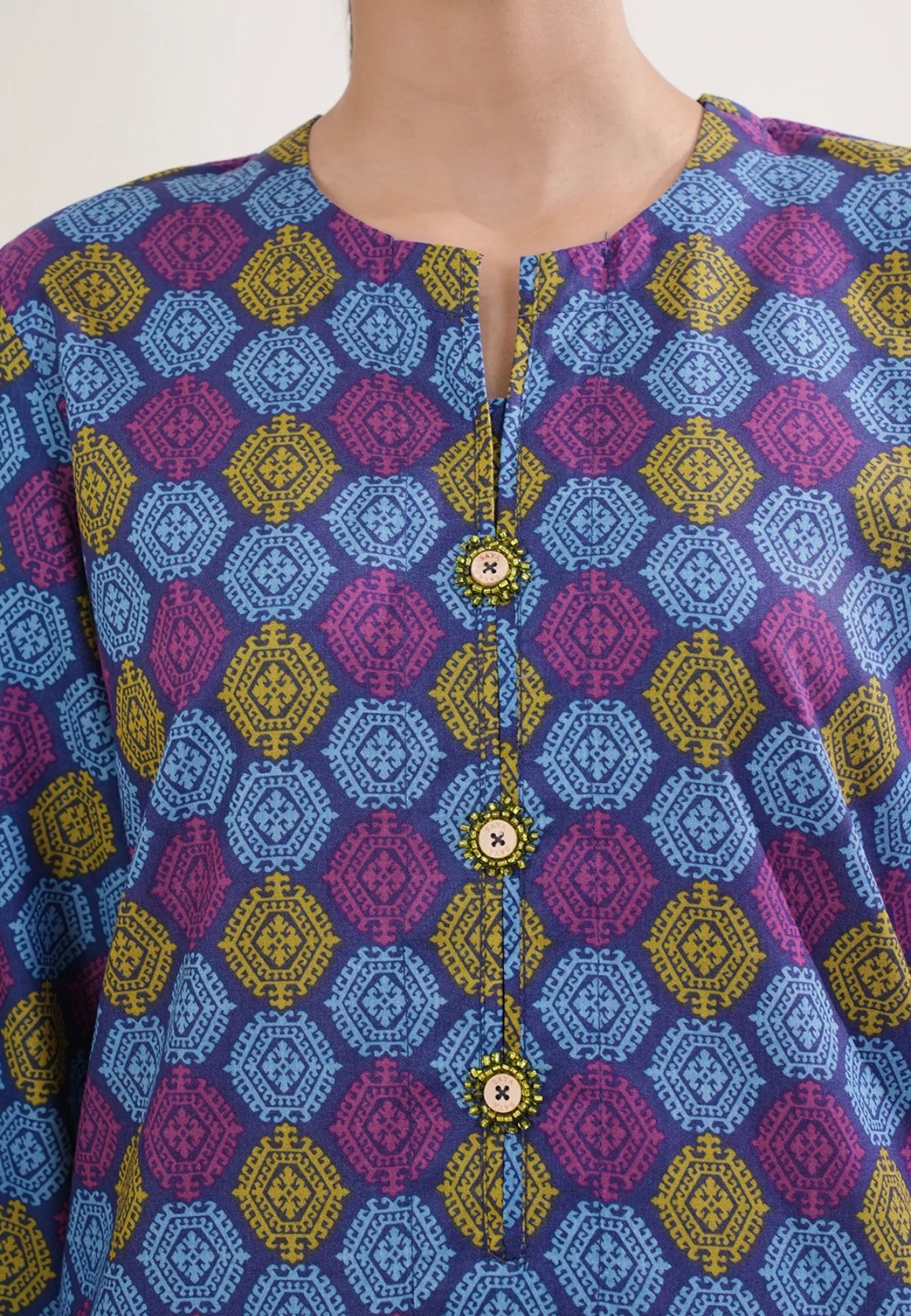 saya (2 piece stitched printed set)