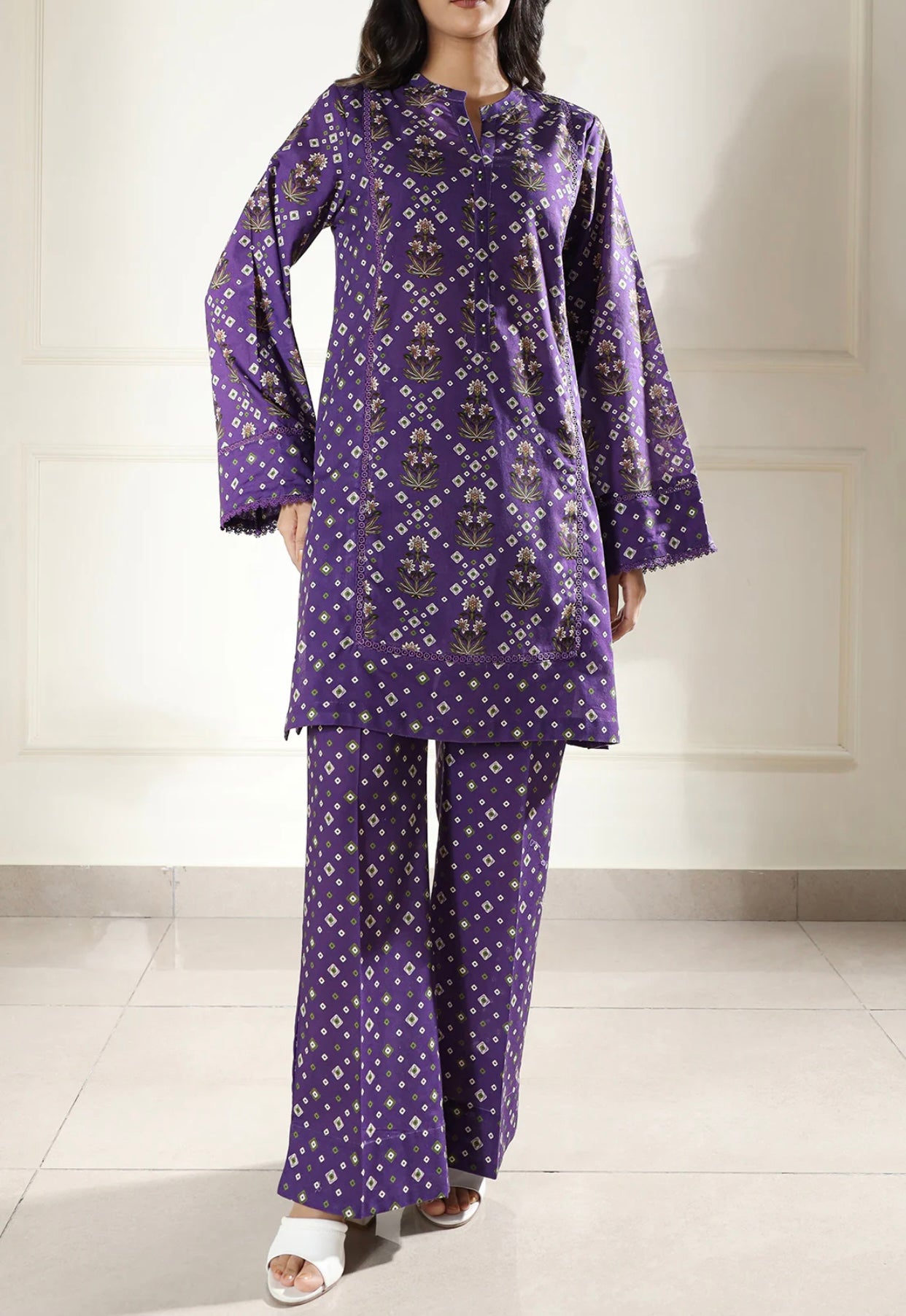 saya (2 piece printed stitched set)