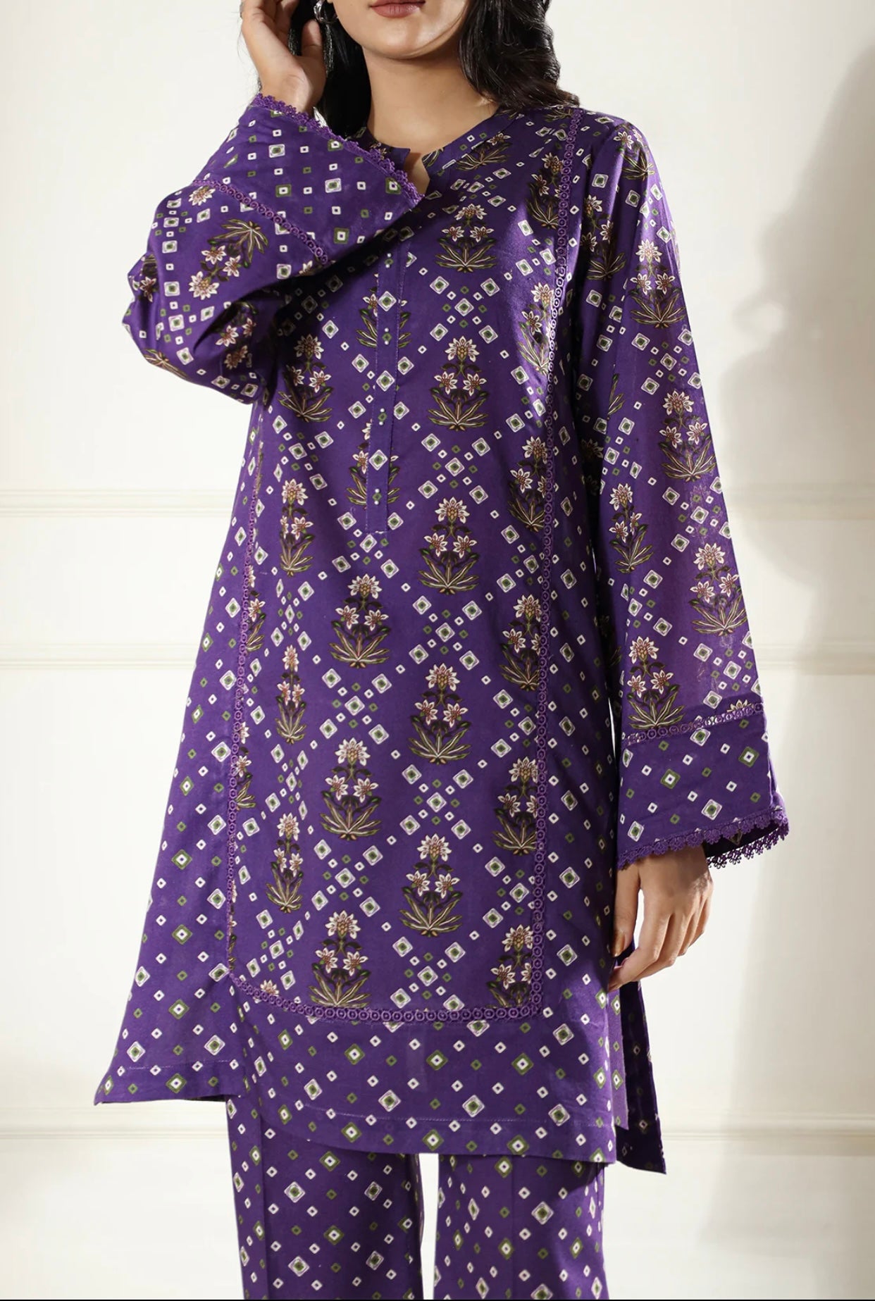 saya (2 piece printed stitched set)