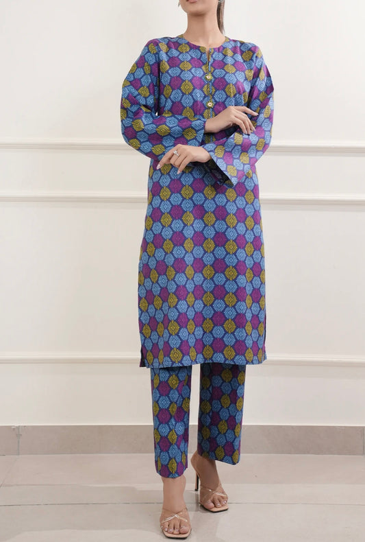 saya (2 piece stitched printed set)