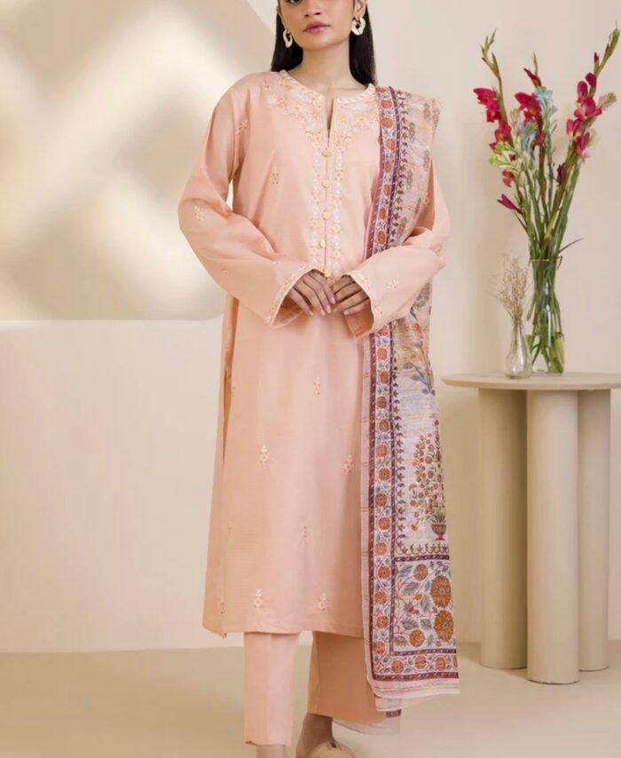 Zellbury 3 piece stitched embroidered suit
